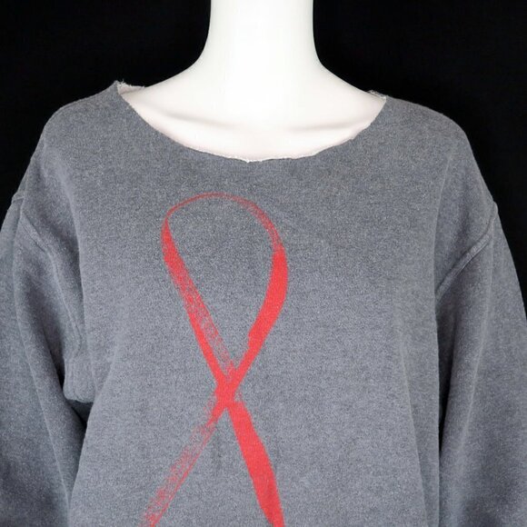 Moschino Jeans 90's AIDS Red Ribbon Sweatshirt - Picture 3 of 7